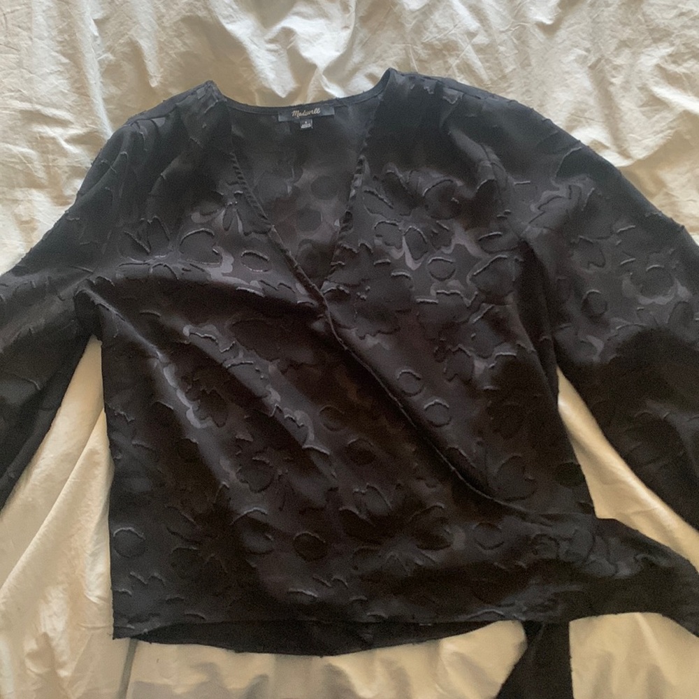Black wrap shirt